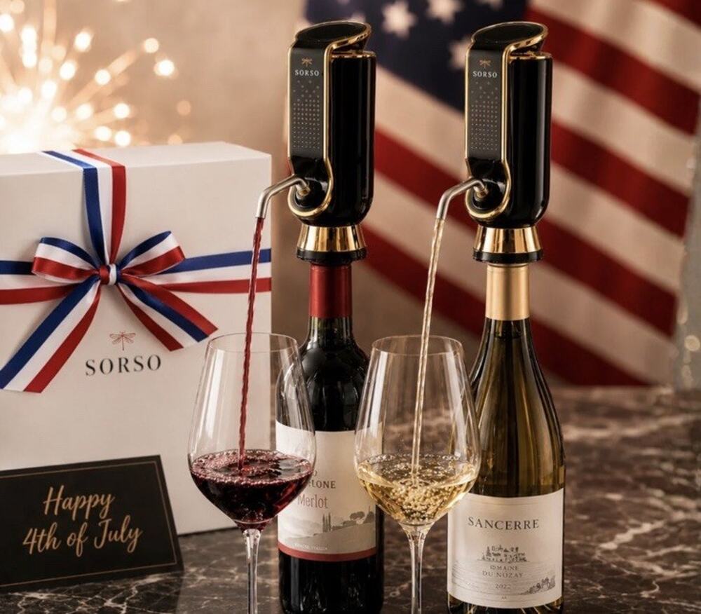 Sorso Electric Wine Aerator, Dispenser, & Preserver 2-Pack Set NEW READ